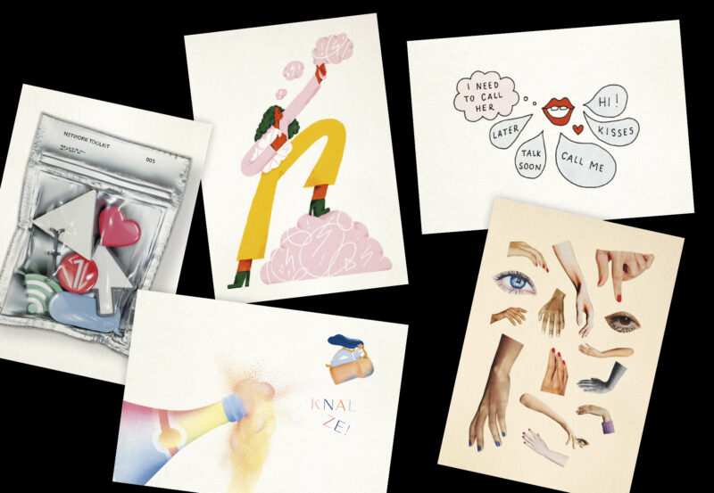 WORK BOSSY Postcards 1 2x